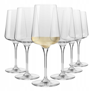 Krosno INFINITY poháre na biele víno transparentné 400ml 6 ks.
